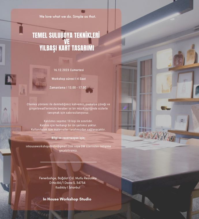 Temel Suluboya Teknikleri ve Yeniyıl Kart Tasarımı Workshop