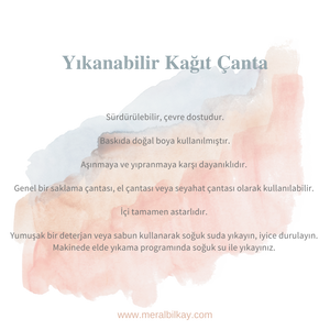 Yıkanabilir Kağıt Çanta Medium