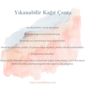 Yıkanabilir Kağıt Çanta Small